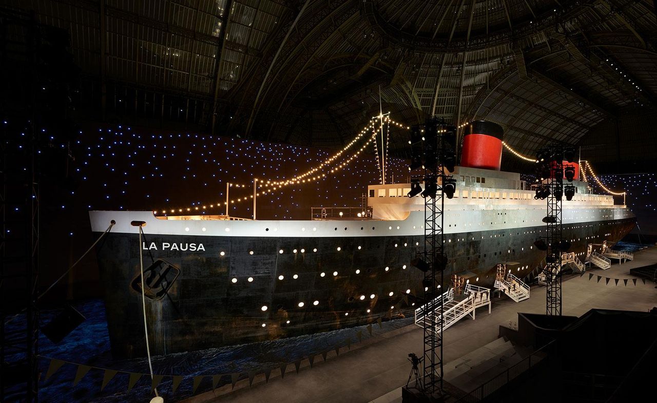 Giant cruiseliner at Chanel cruise collection 2019