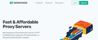 Website screenshot for Webshare Proxy Servers