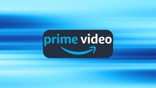 Prime Video logo on blue abstract background