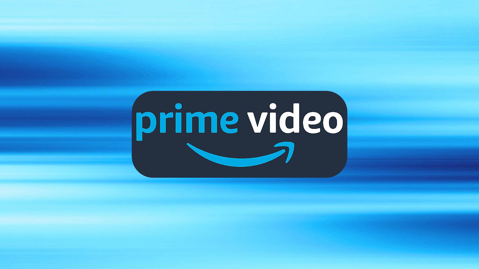 Prime Video logo on blue abstract background
