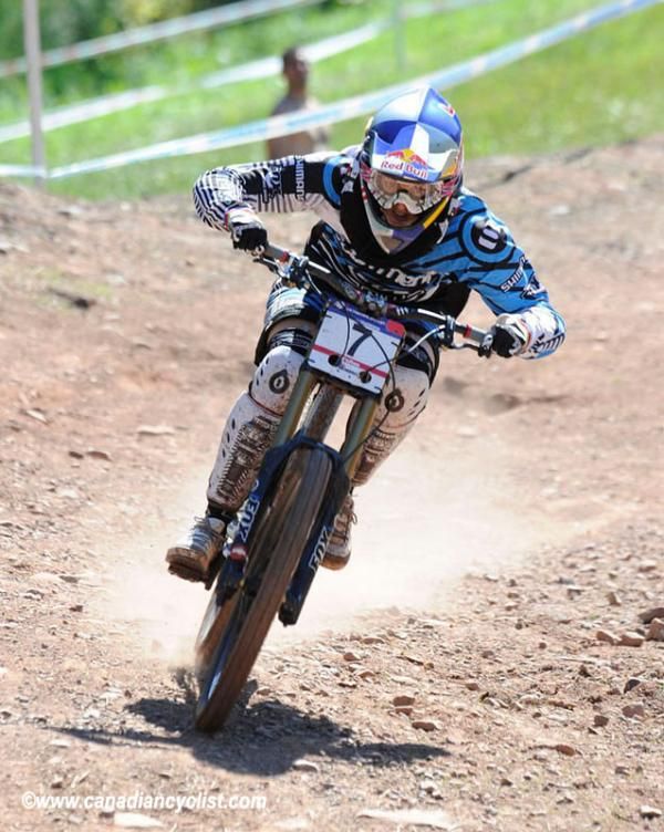 Rachel Atherton returned to racing in Windham after an injury layoff.