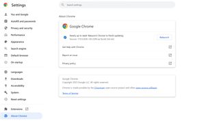 about chrome setting