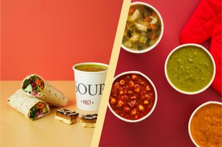 Pret autumn hot food menu 2023 soups and wrap