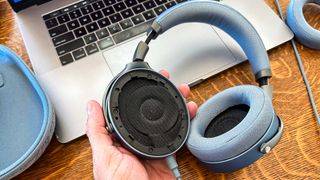 Focal Azurys headphones with one earpad removed