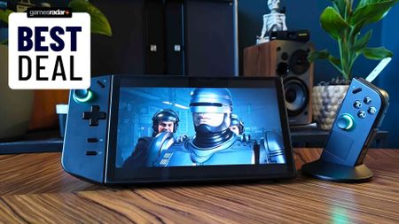 Lenovo Legion GO handheld with best deal badge on left hand side