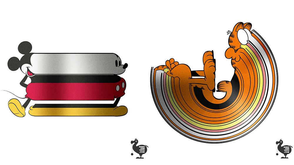 Mickey and Garfield deconstructed