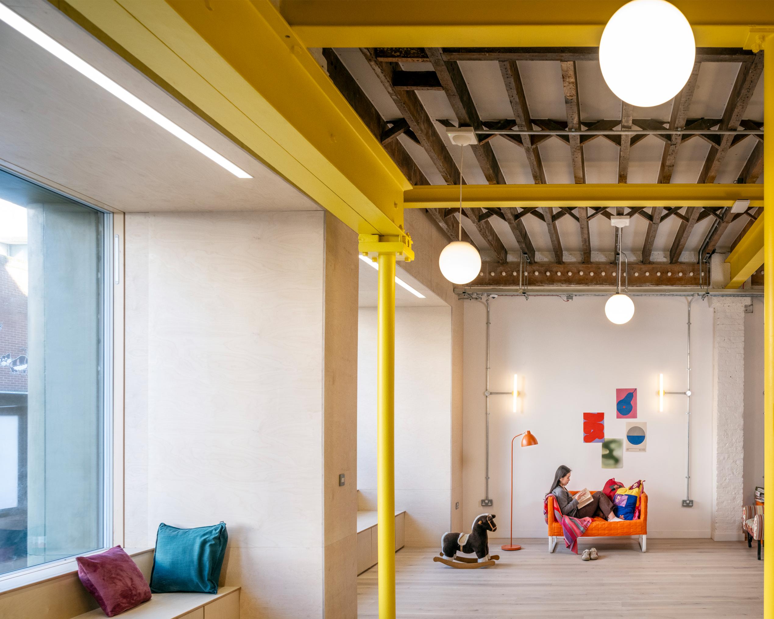 colourful youth club interior