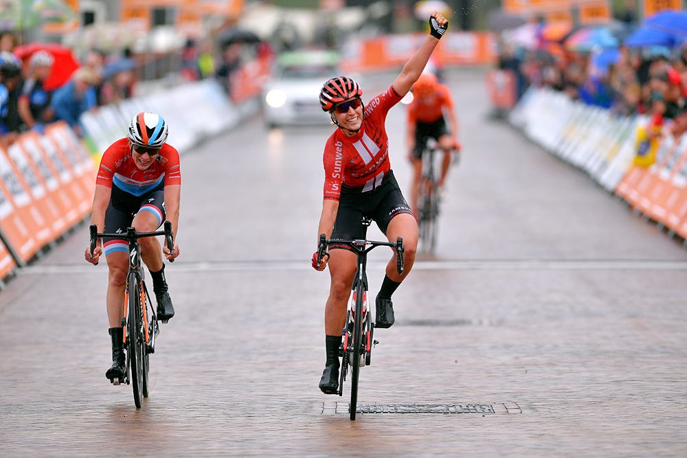 Franziska Koch (Sunweb) beats Christine Majerus (Boels Dolmans) to win stage 4 Boels Ladies Tour