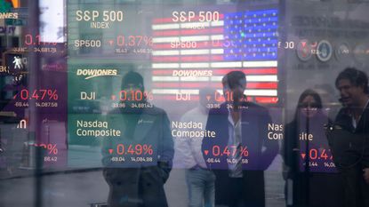 Monitors displaying stockmarket information