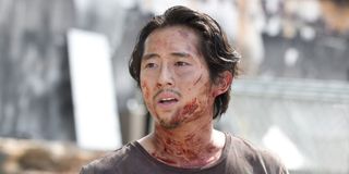 steven yeun glenn covered in blood the walking dead