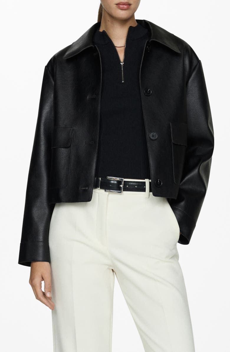 Sabina Faux Leather Jacket