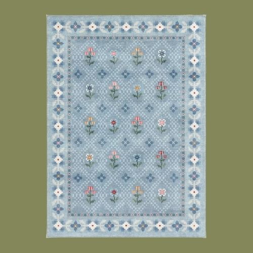 Anthropologie x Ruggable, Washable Folk Floral Ella Rug