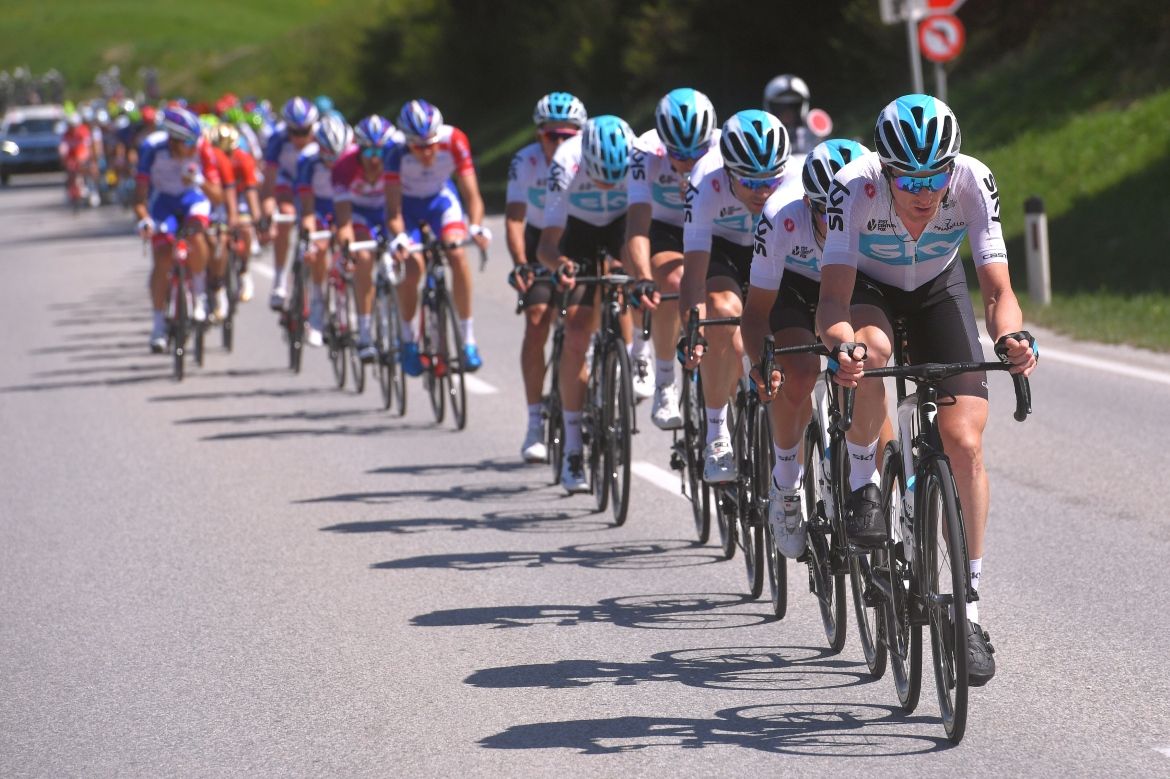 Team Sky sets the pace