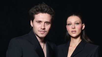 Brooklyn Beckham and Nicola Peltz attend the Mugler Womenswear Fall/Winter 2024-2025 show as part of Paris Fashion Week on March 03, 2024 in Paris, France.