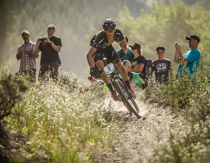 Sam Schultz racing in Sun Valley
