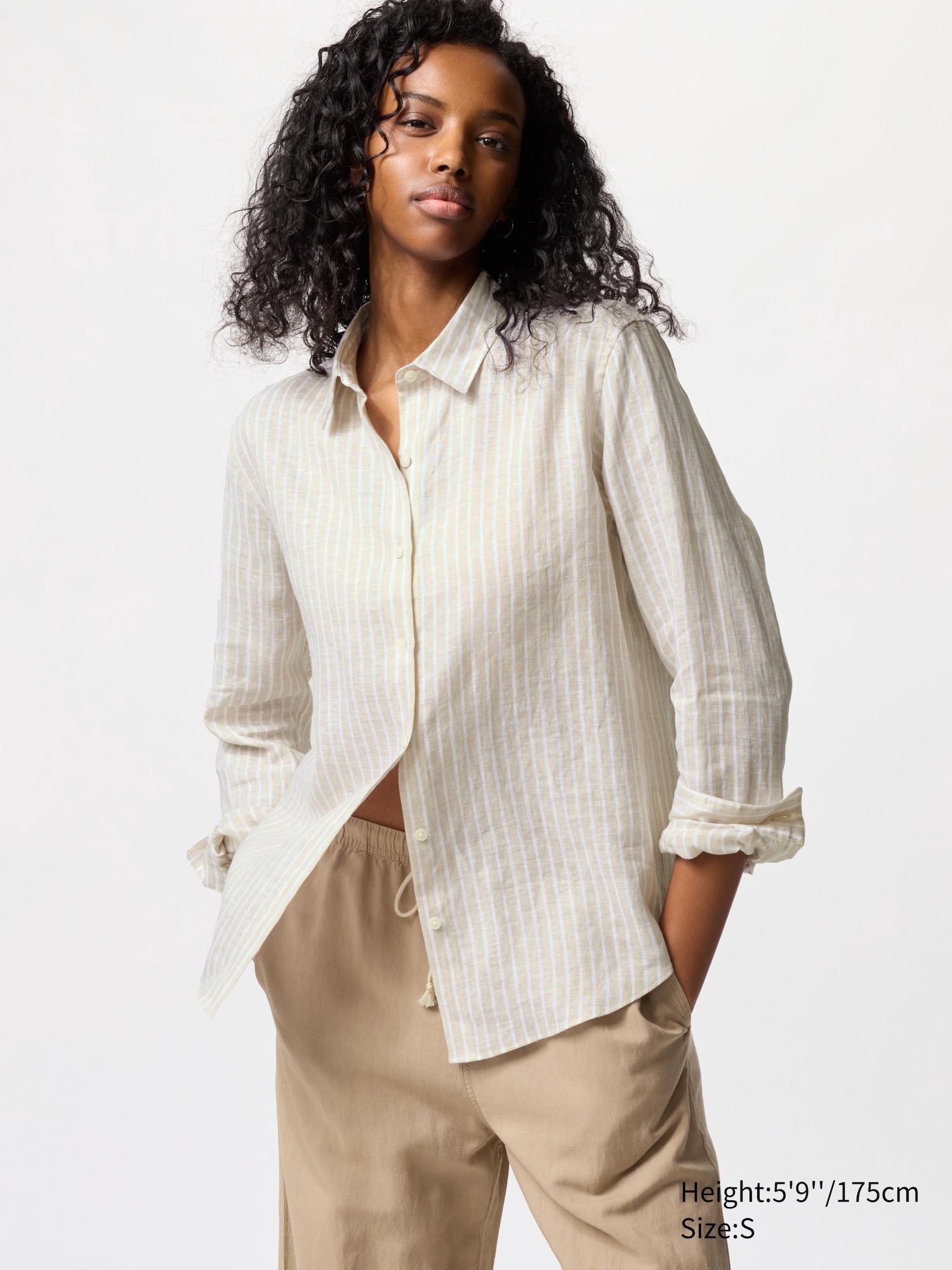 100% premium linen shirt (stripe)