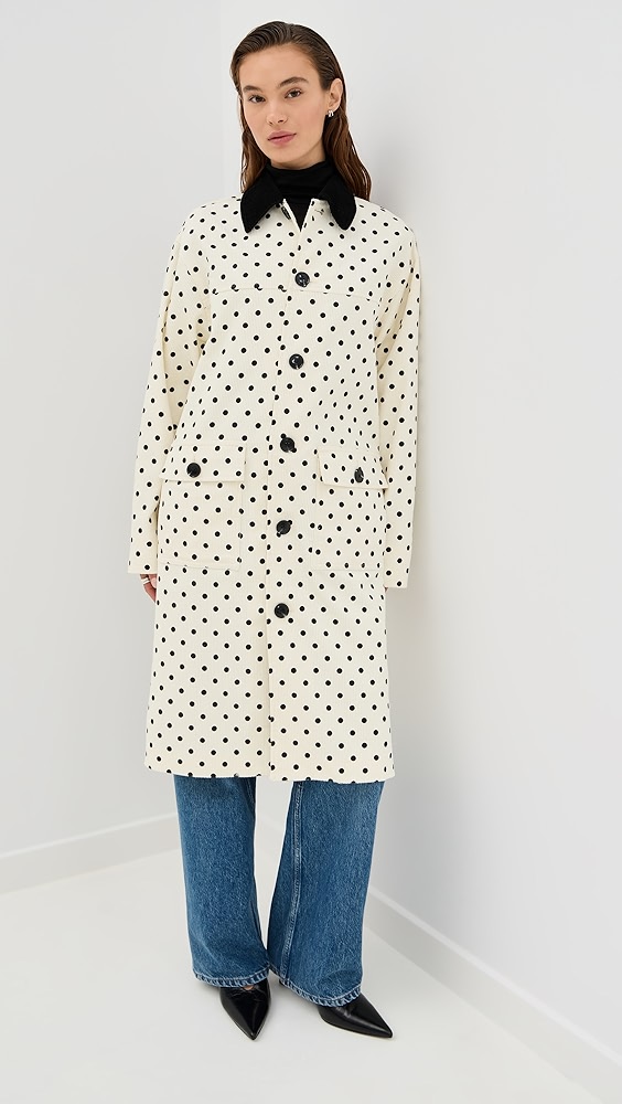 Tanner Fletcher Porter Polka-Dot Corduroy Coat
