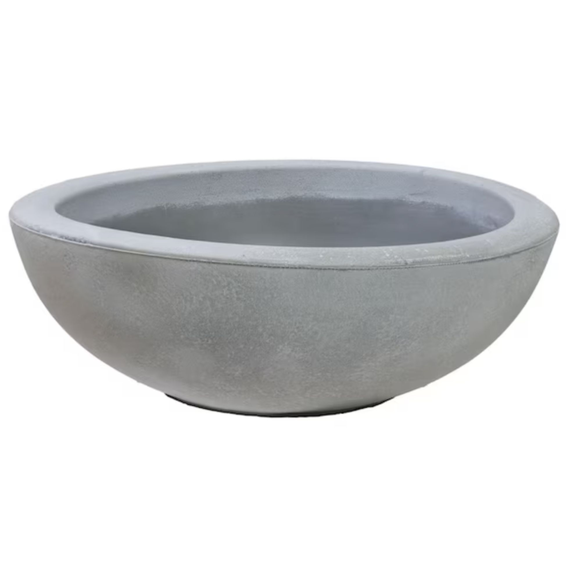 Round Polyresin Outdoor Planter-Gray