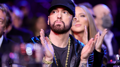Inductee Eminem attends the 37th Annual Rock & Roll Hall of Fame Induction Ceremony at Microsoft Theater on November 05, 2022 in Los Angeles, California