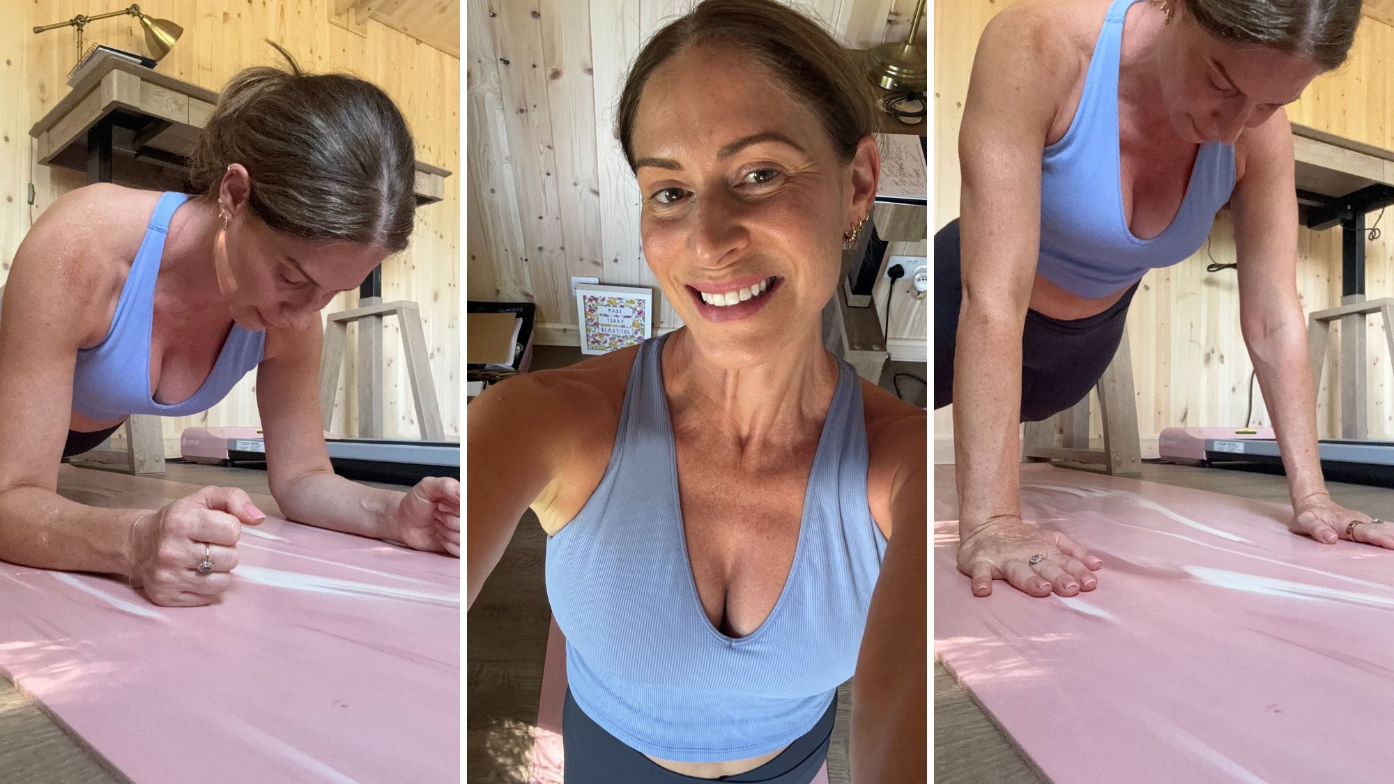 Health writer Anna Bartter trying TikTok's trending easy planking challenge