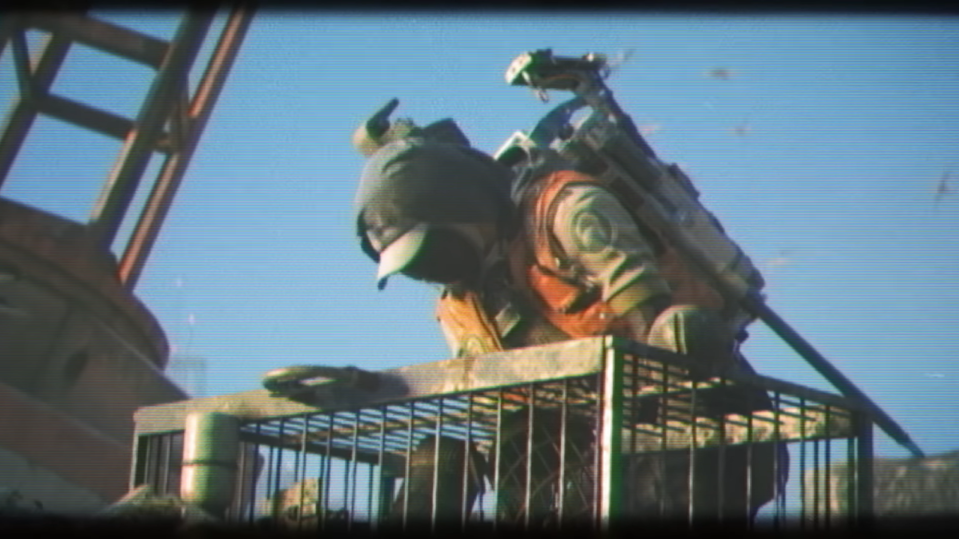 A raider checking traps by the seaside.