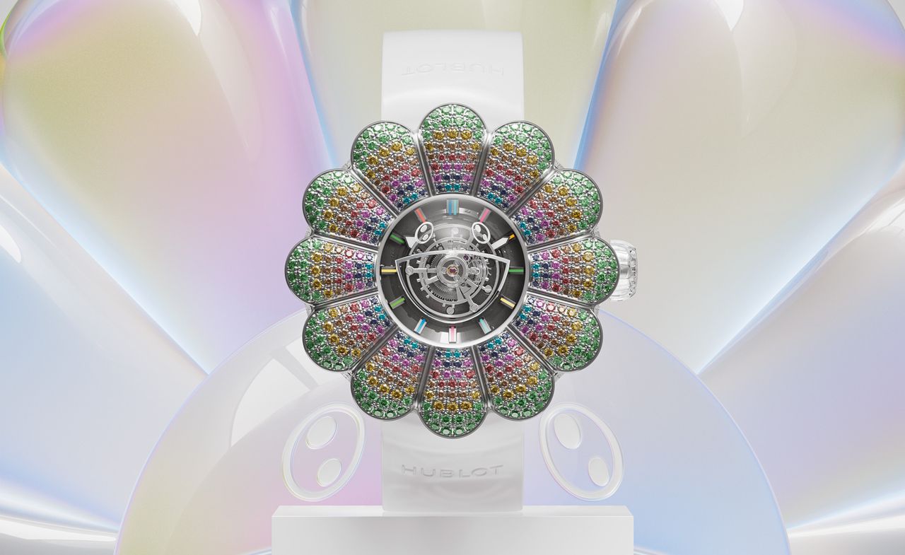 Hublot MP-15 Takashi Murakami Tourbillon Only Watch 2023 with diamond rainbow petals