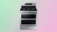 Samsung NX58K7850SS gas range with five burners, available in black stainless steel and stainless steel