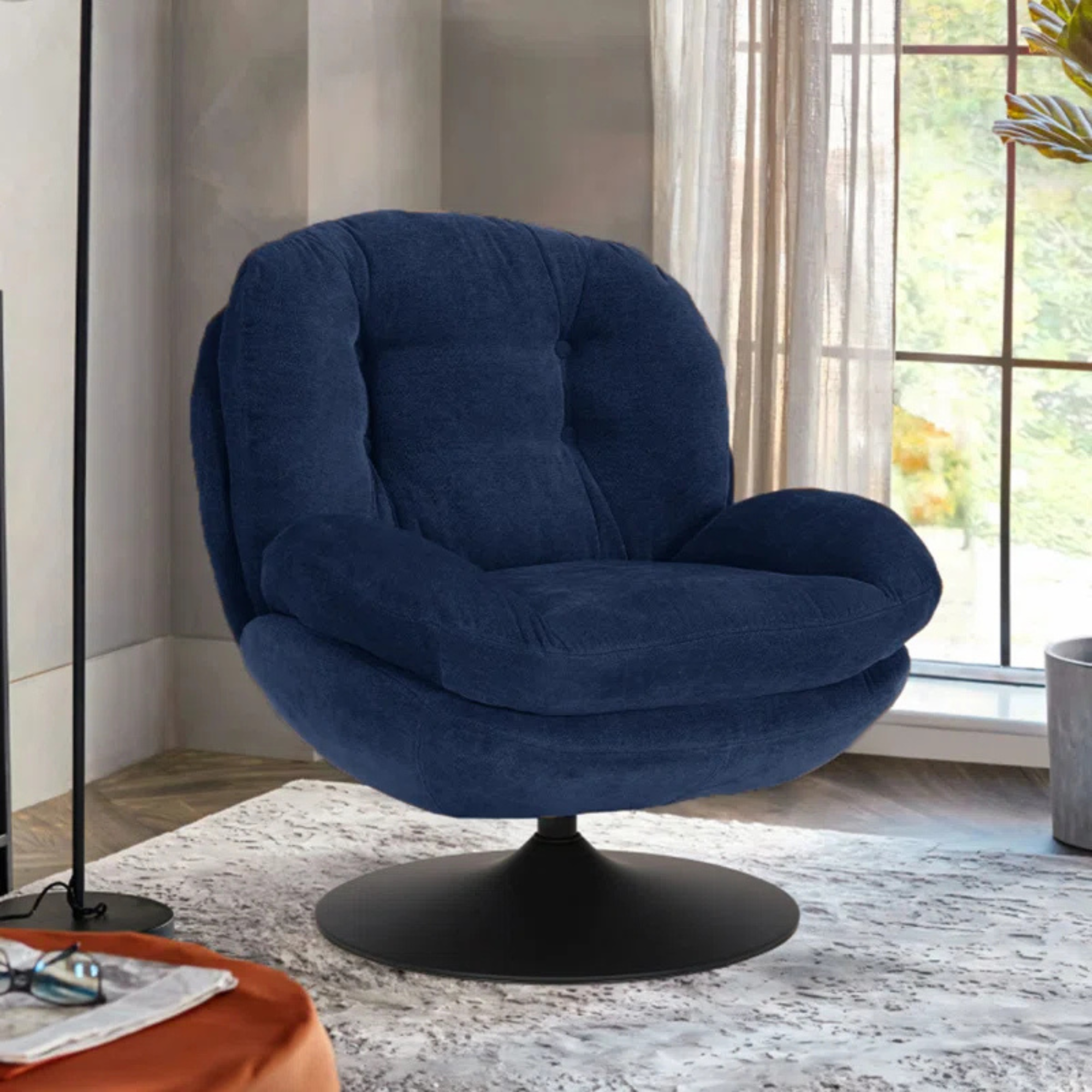 Bonhomme Upholstered Swivel Accent Chair