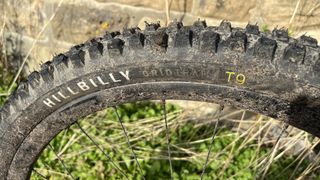 Hillbilly T9 tire fitted to a bike
