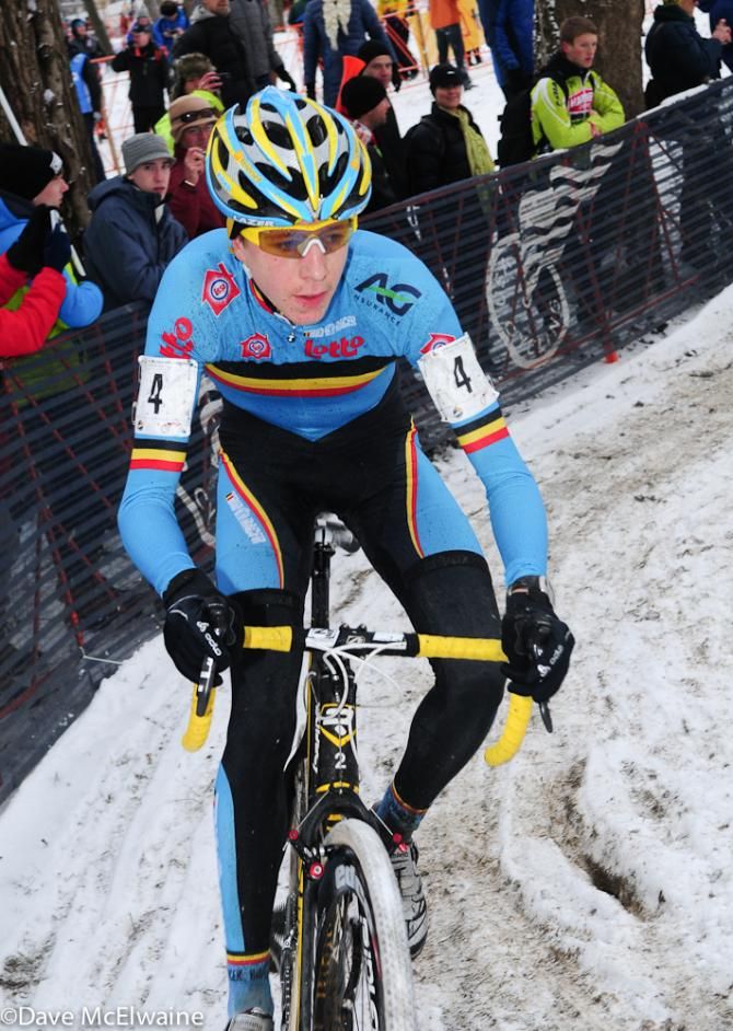 Nicolas Cleppe (BEL) chasing van der Poel