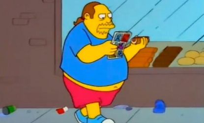 The "Comic Book Guy" on "The Simpsons"