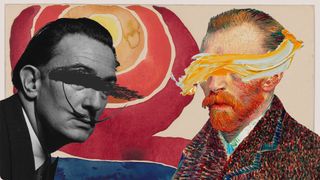 artists over a painted background