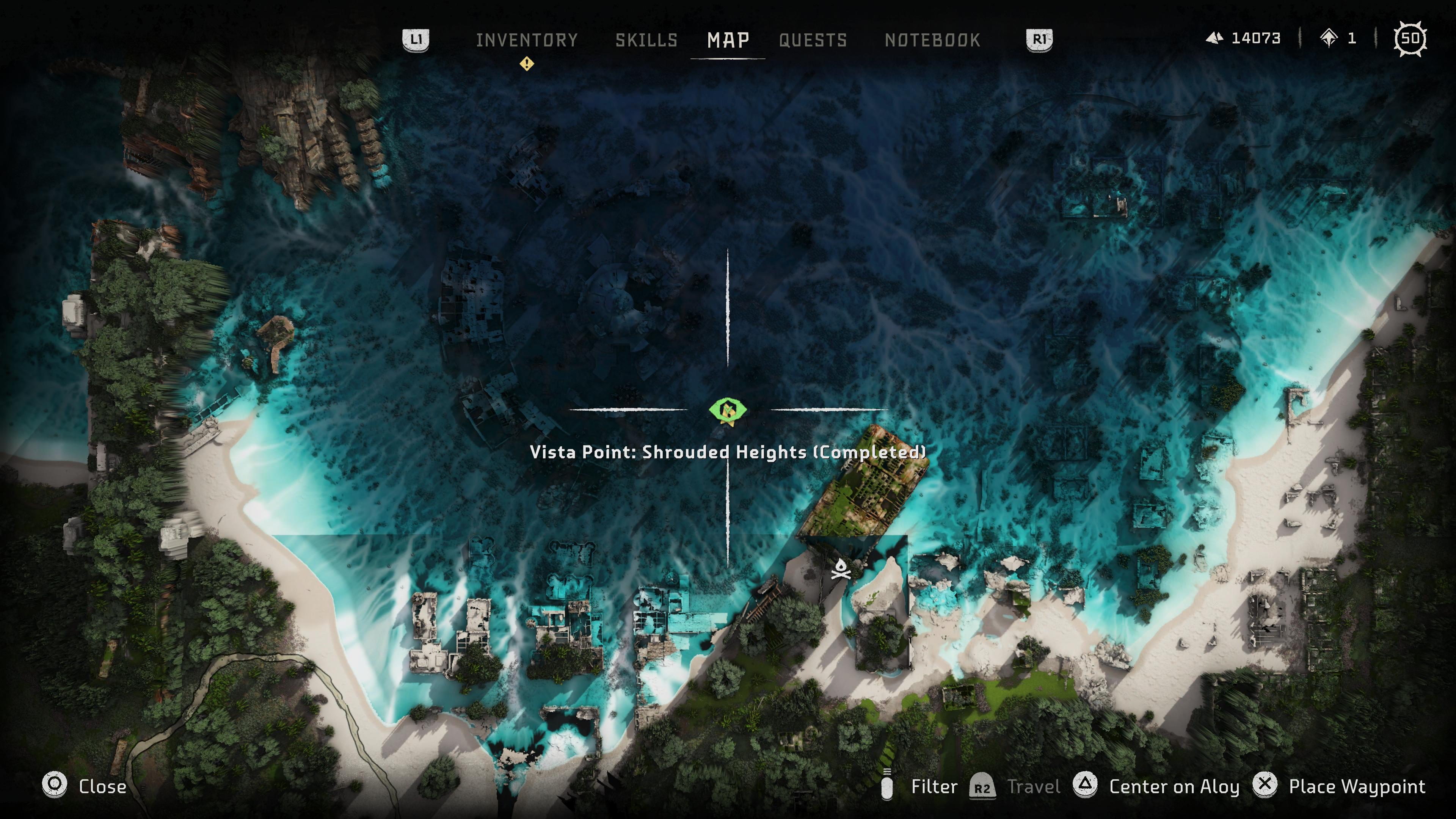 The Shrouded Heights Vista Point in Horizon Forbidden West