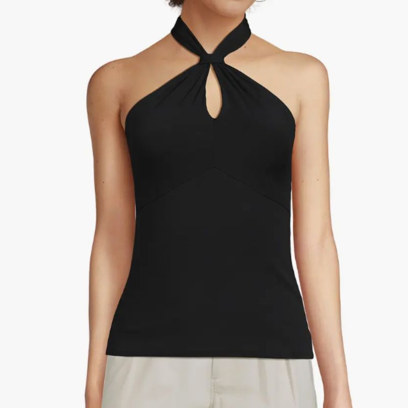 black halter neck top