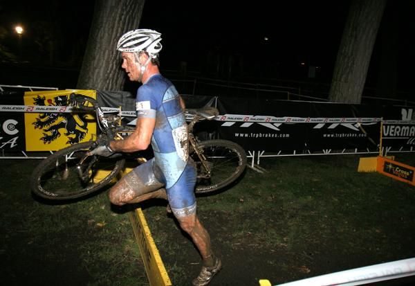 Jonathan Page runs the barriers.
