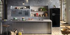 A kitchen full of SMEG appliances, the SMEG dishwasher is quietly powerful and intuitively designed