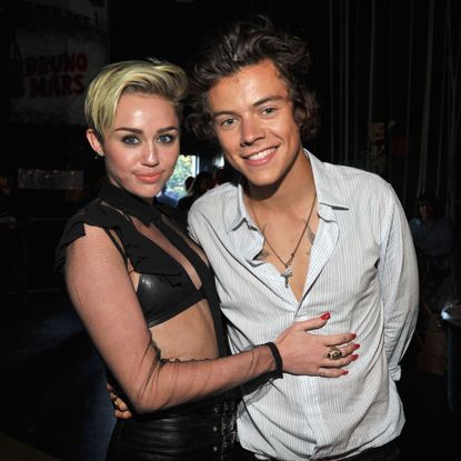 universal city, ca august 11 actressmusician miley cyrus l and musician harry styles of one direction attend the 2013 teen choice awards at gibson amphitheatre on august 11, 2013 in universal city, california photo by kevin mazurfoxwireimage