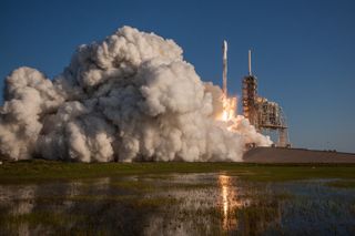 SpaceX made history when it reused a Falcon 9 rocket booster to launch the SES-10 satellite into orbit from Cape Canaveral Air Force Station, Florida on March 30, 2017.