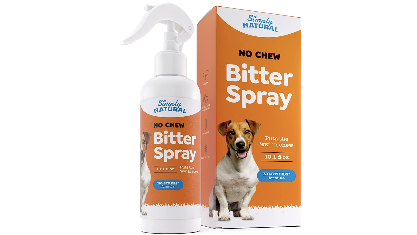 Best sprays to stop dogs chewing: Simply Natural no chew bitter spray