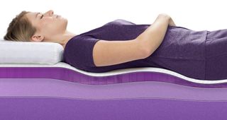 Is Purple mattress any good? Woman sleeping on mattress