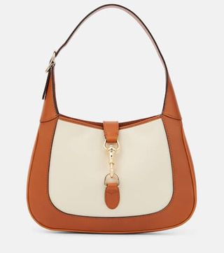 Gucci Jackie Small Leather-Trimmed Shoulder Bag