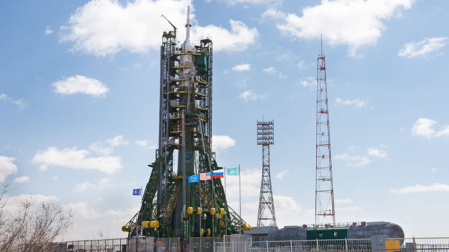 The Soyuz TMA-20M Rocket Ready for Liftoff