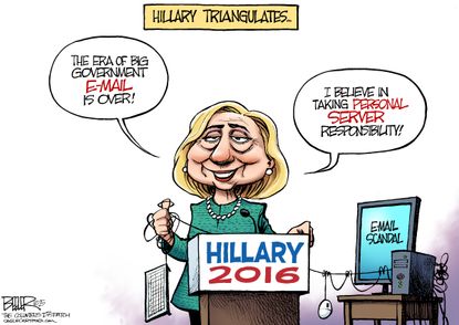 Political cartoon U.S. Hillary Clinton email