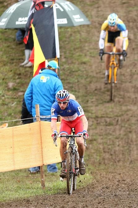 Francis Mourey (FDJ) puts in an attack on the last lap