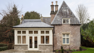 SCHLOSS Roxburghe cottage exterior.