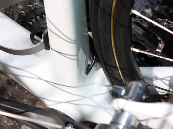 The internally routed wiring on Rabobank's Giant TCR Advanced SLs exited quite cleanly here.