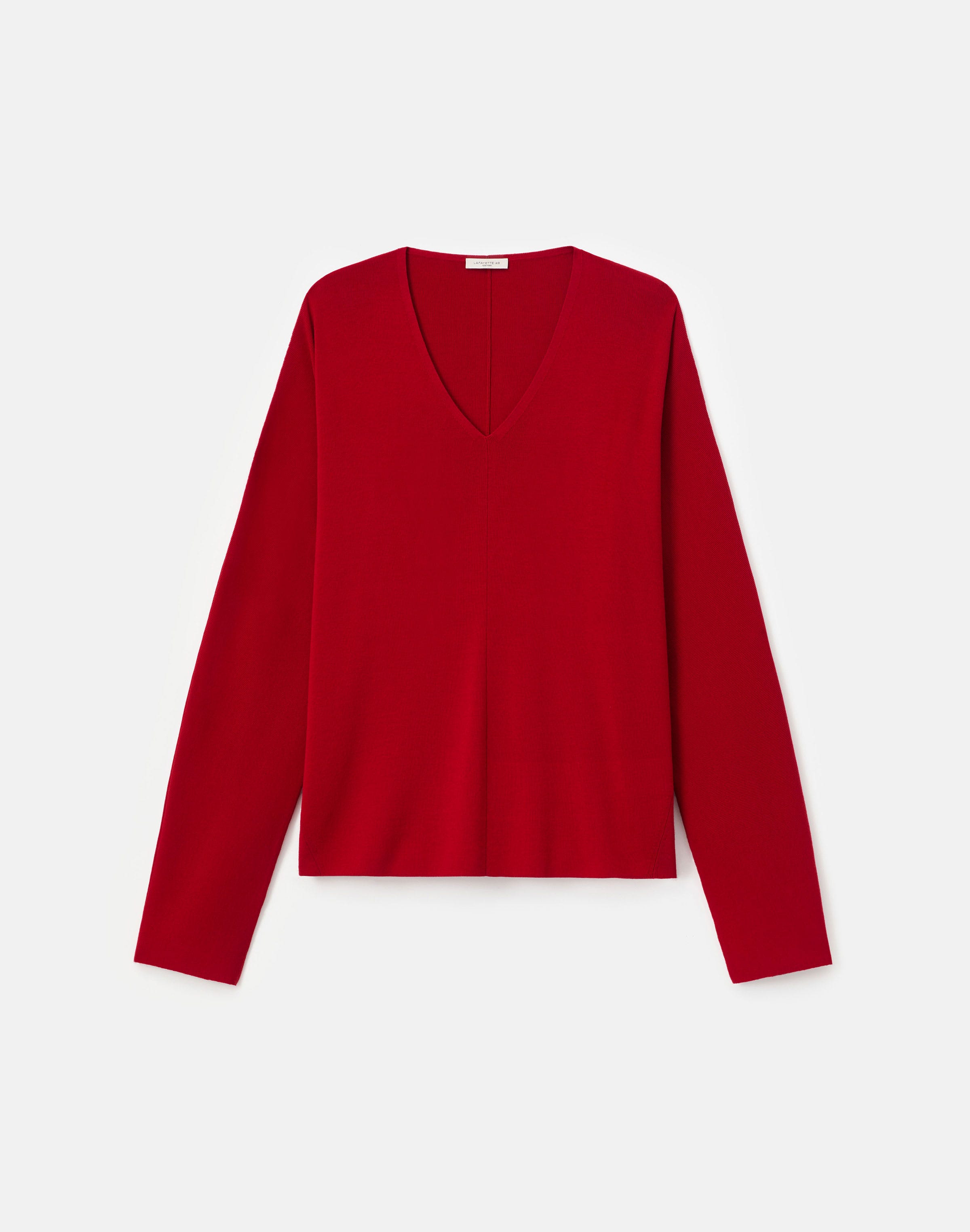 Responsible Matte Crepe Ribbed V-Neck Sweater