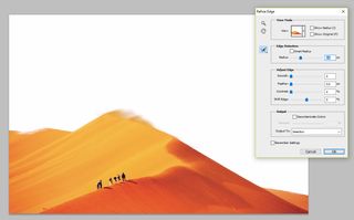 sand dune in Photoshop with Refine Edge tool