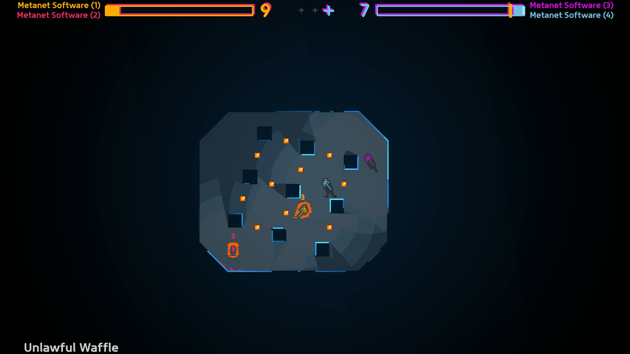 A platforming gauntlet from the game N Plus Infinity Times Two