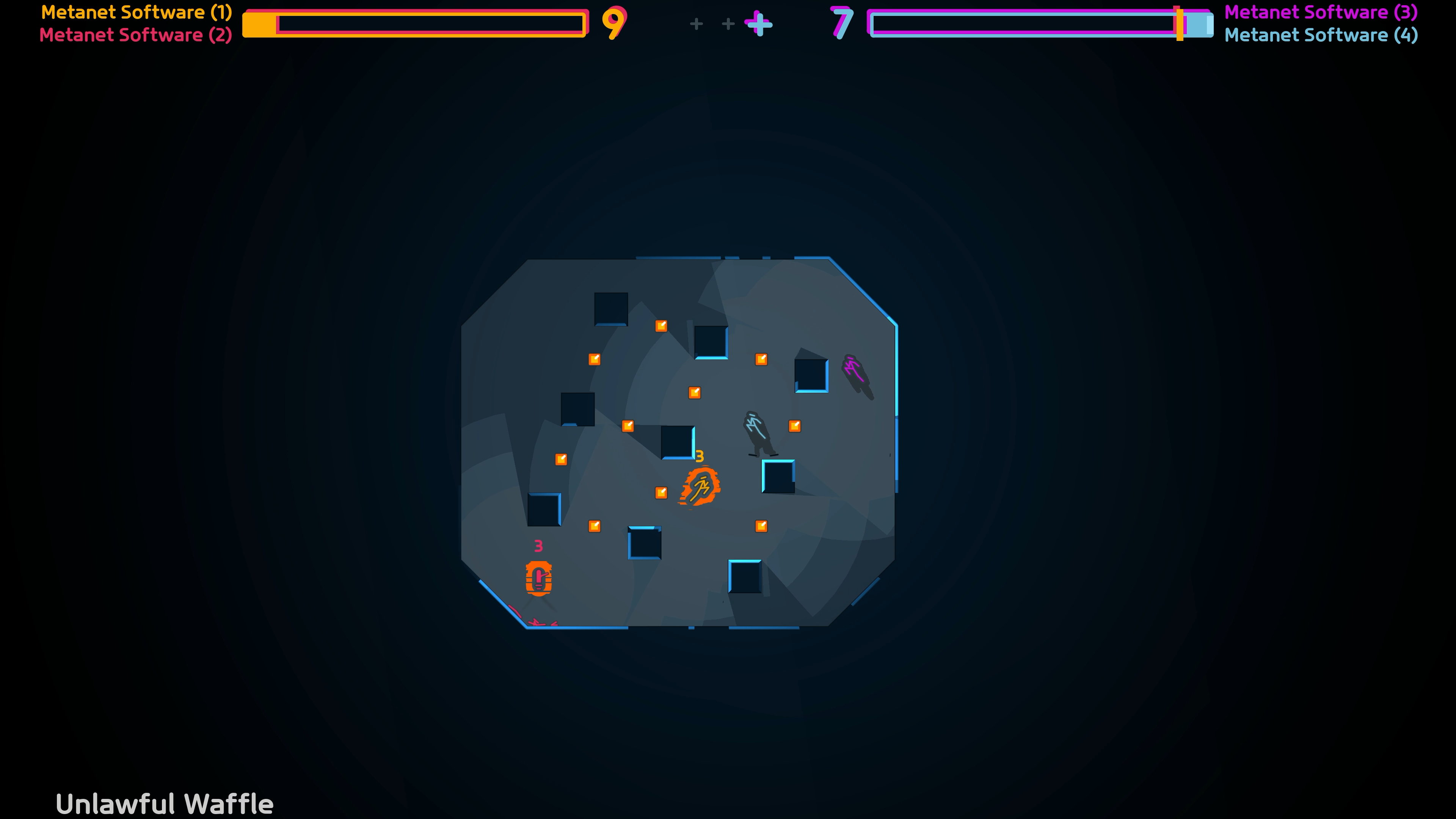 A platforming gauntlet from the game N Plus Infinity Times Two